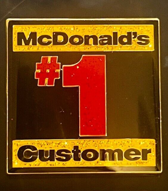 McDonald\'s #1 Customer Glitter Collectible Lapel Hat Pin