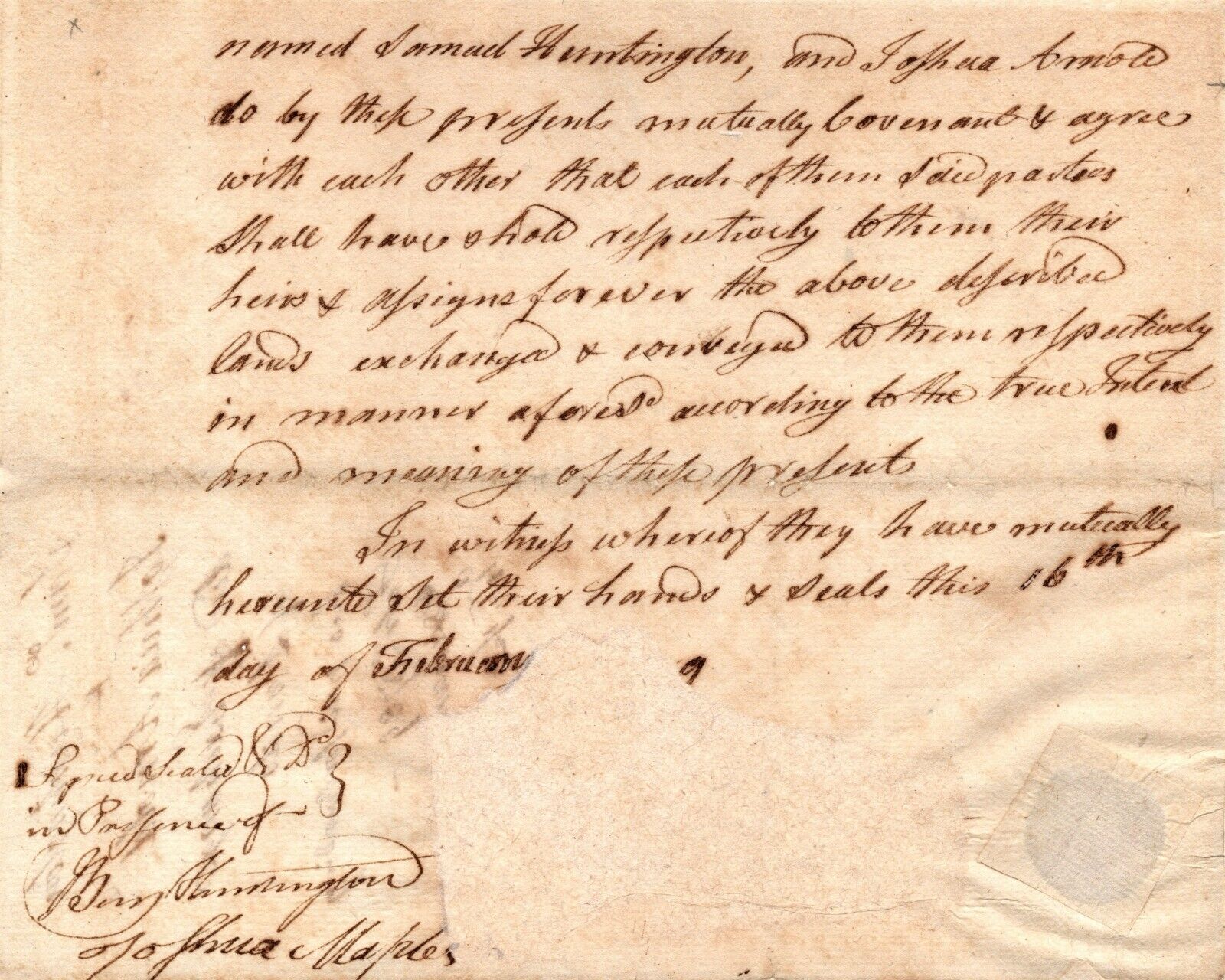 Document Signed by Samuel & Benjamin Huntington - Connecticut Declaration Signer