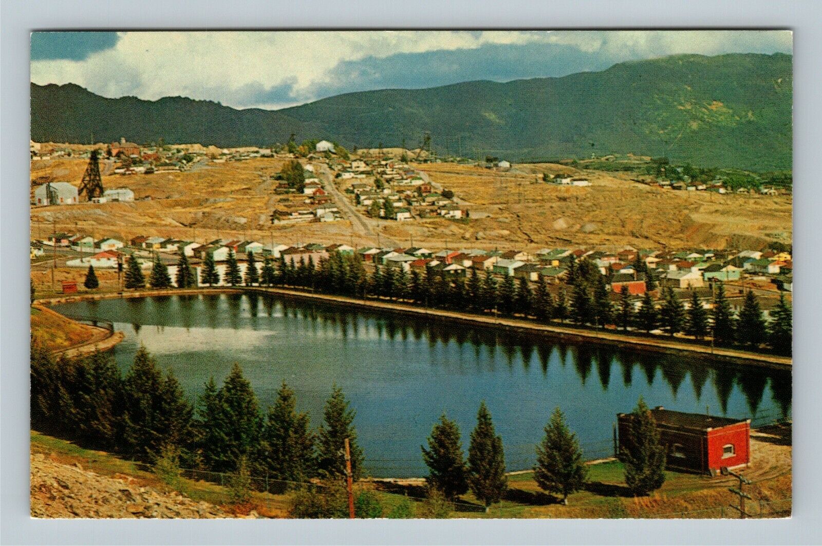 Butte MT, McGlone Heights, Rockies, Water Reservoir, Montana Vintage Postcard
