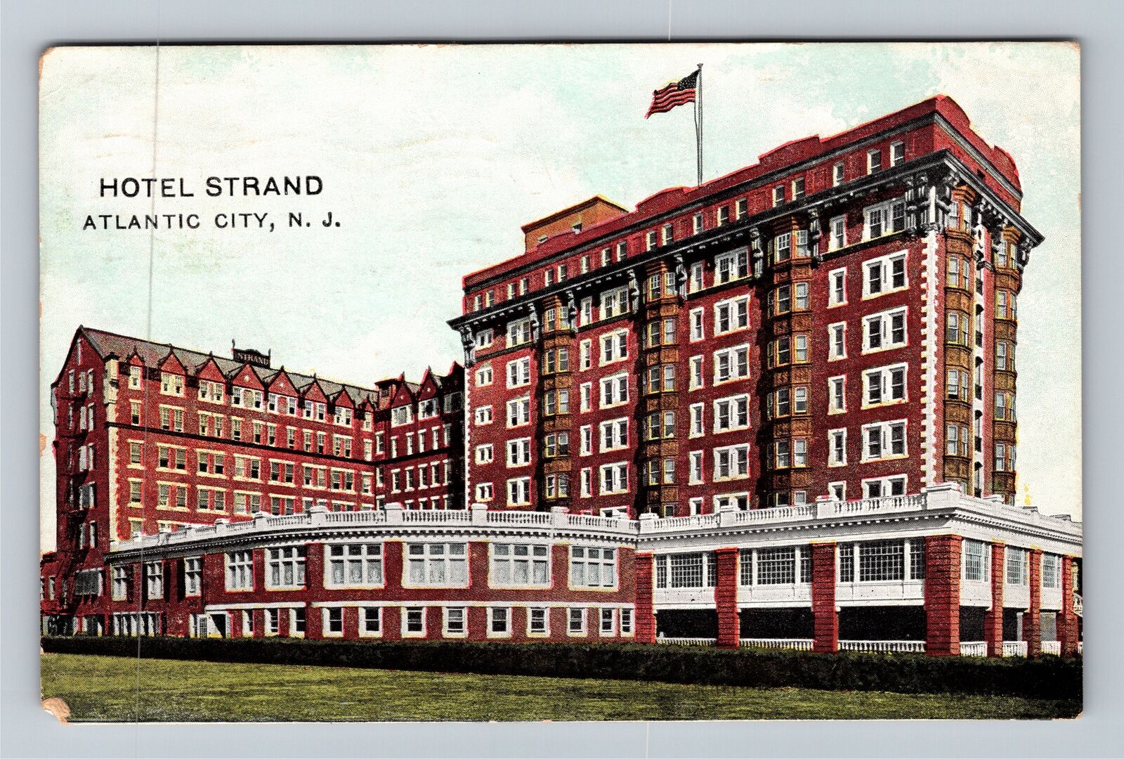 Atlantic City NJ-New Jersey Hotel Strand Antique c1914 Vintage Souvenir Postcard
