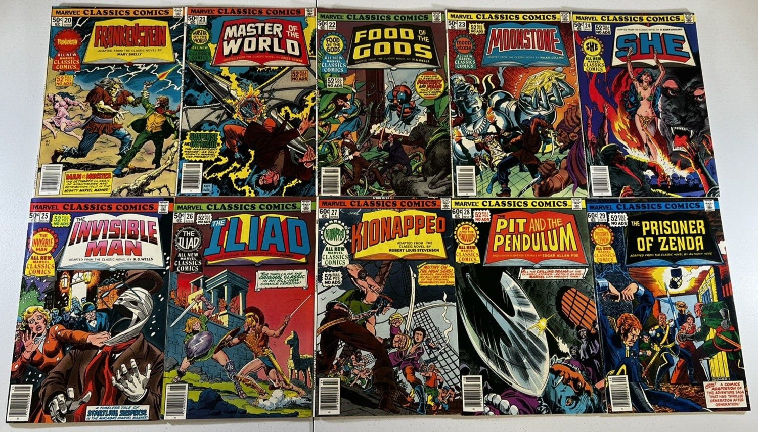 Marvel Classics Comics #20-36 Complete Run 1977 Bronze Lot of 17 NM