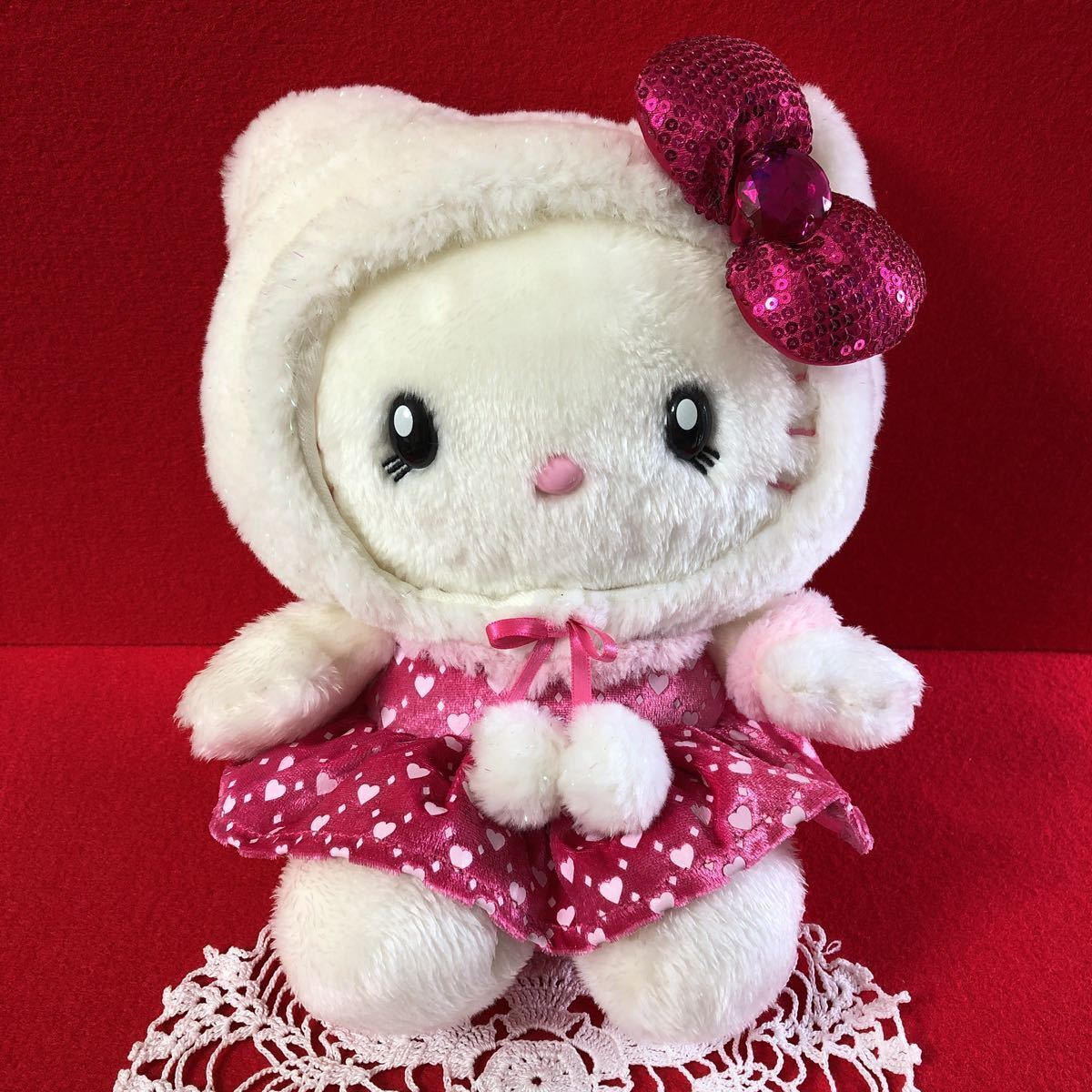 USJ Hello Kitty Plush 10” Winter Coat Kigurumi Universal Studios Japan 2012
