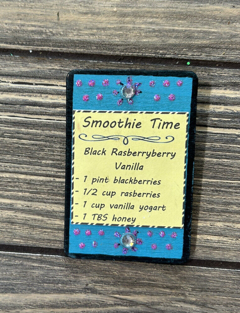 Vintage Smoothie Time Recipe Refrigerator Magnet 3”