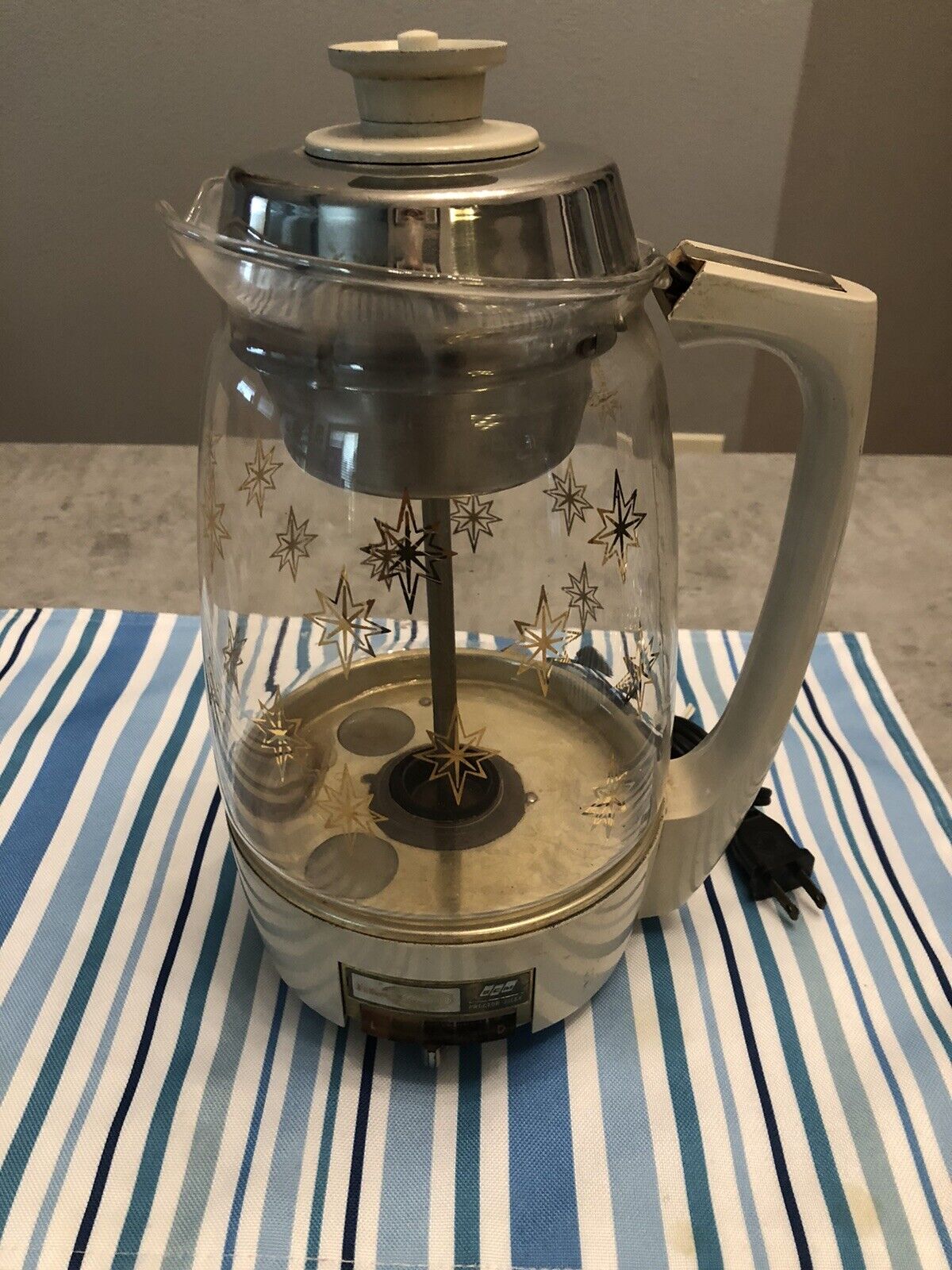 Vintage Proctor Silex Starburst Glass Coffee Pot