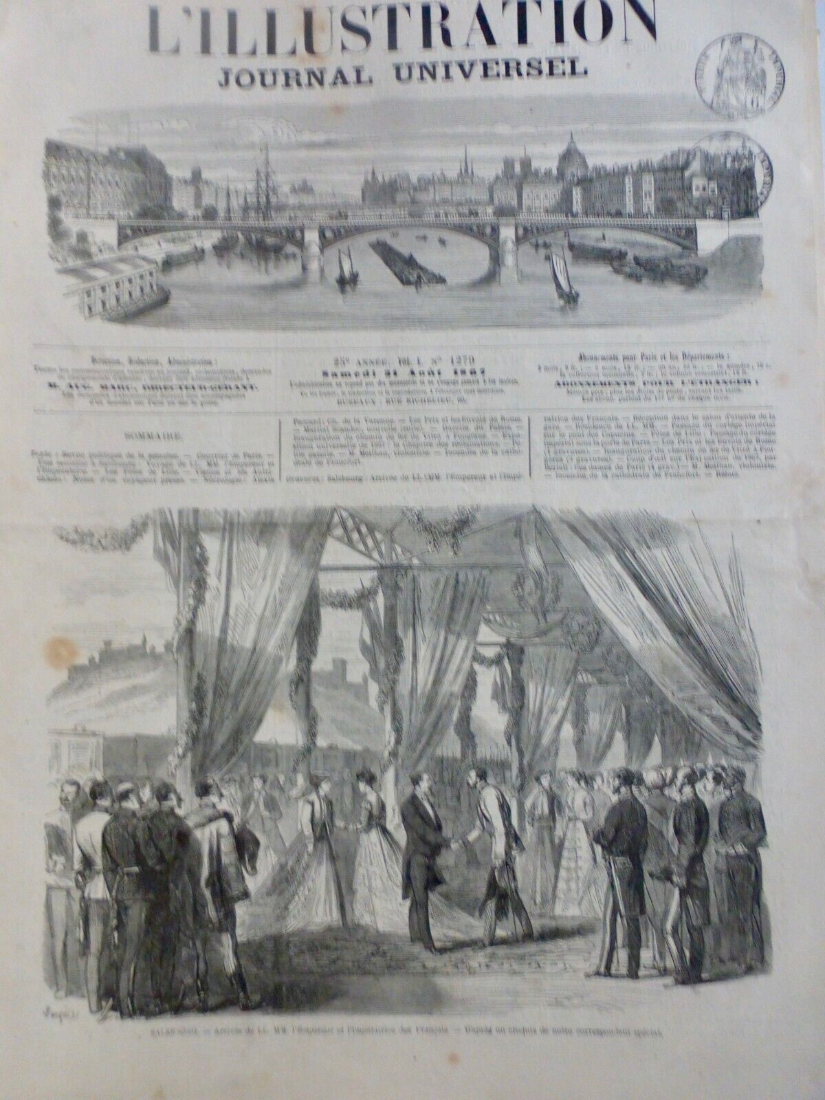 1860 1865 Emperor Napoleon III Empress Eugenie 19 Newspapers Antique