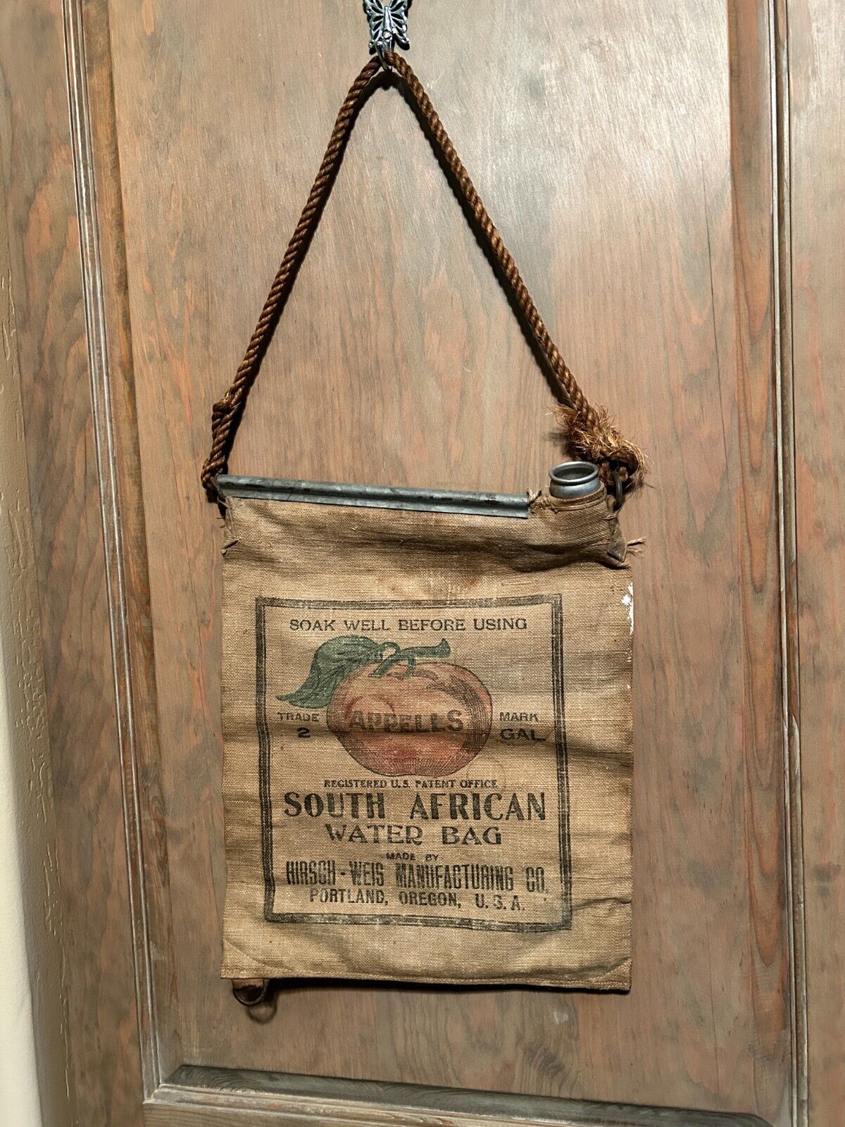 Vintage Appell's South African 2 Gal. Water Bag