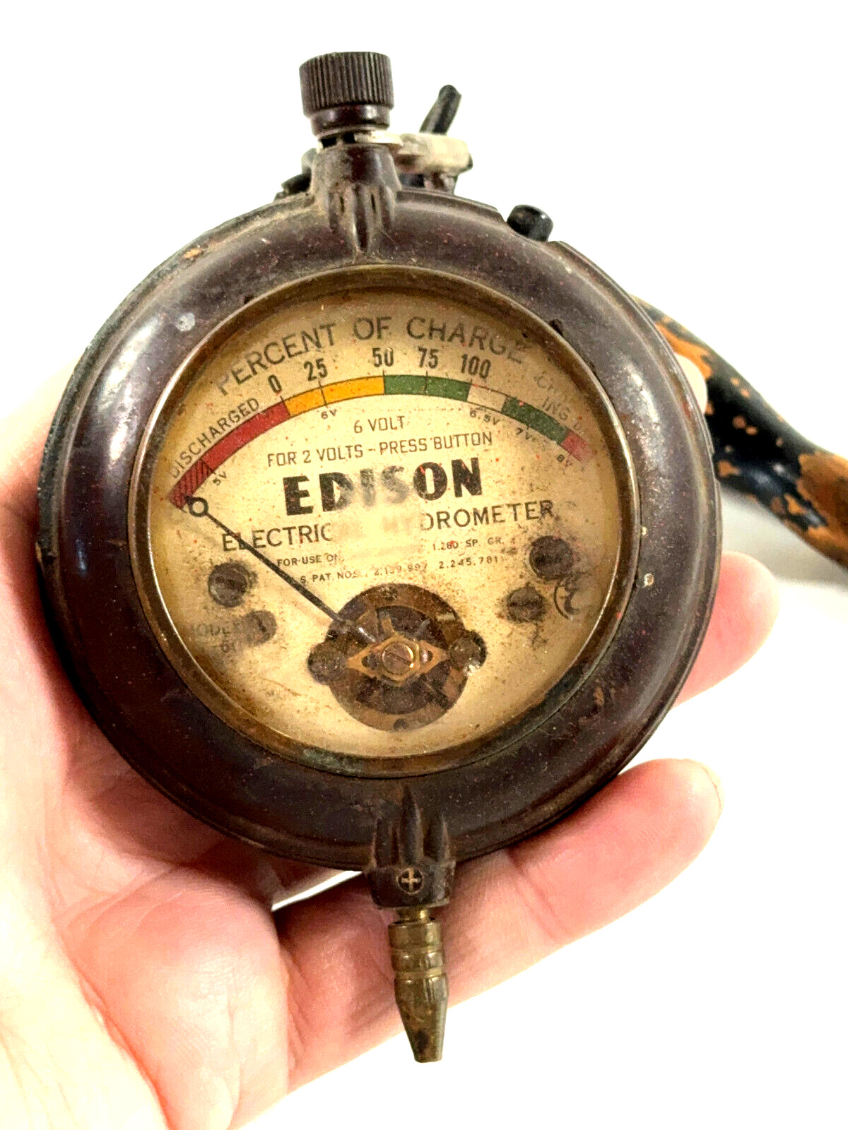 Antique Edison Electrical Hydrometer ET-60 UNTESTED bakelite