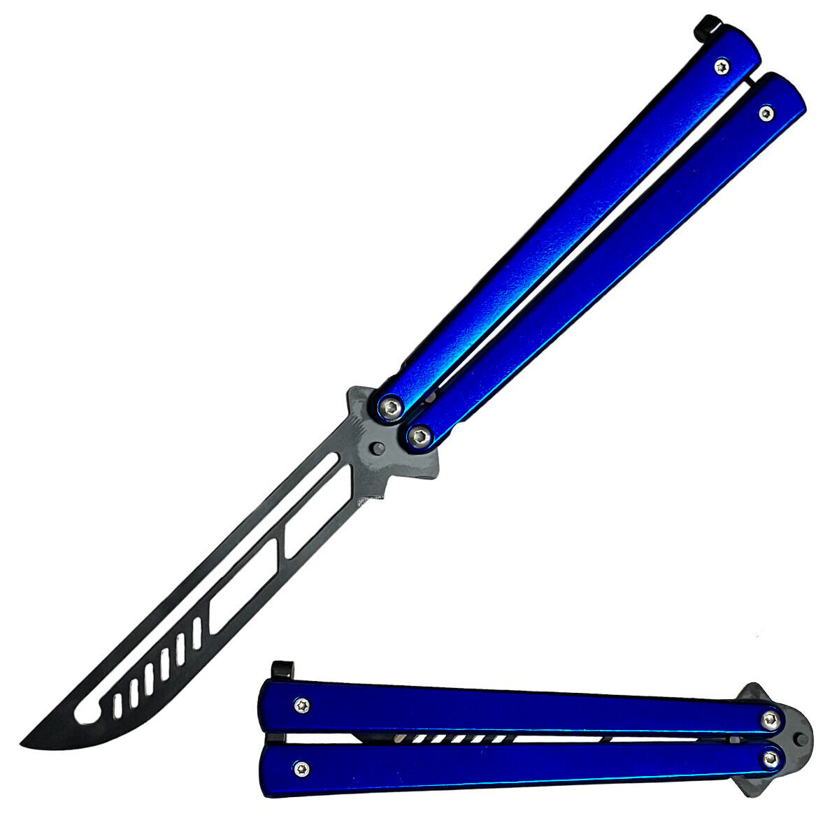 High Quality Practice BALISONG METAL BUTTERFLY Trainer Dull Fake Knife BLADE