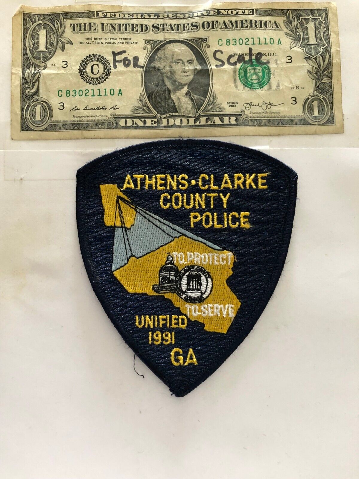 Athens Clark County Georgia Police Patch Un-sewn great condition