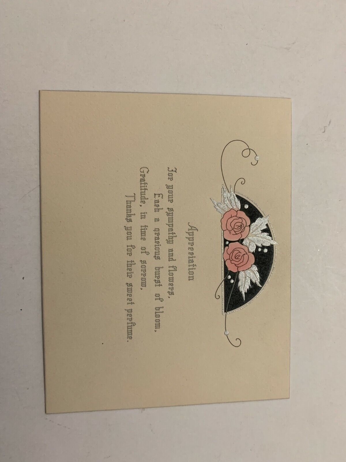 Vintage 1930's Appreciation for your Sympathy Greeting Card 