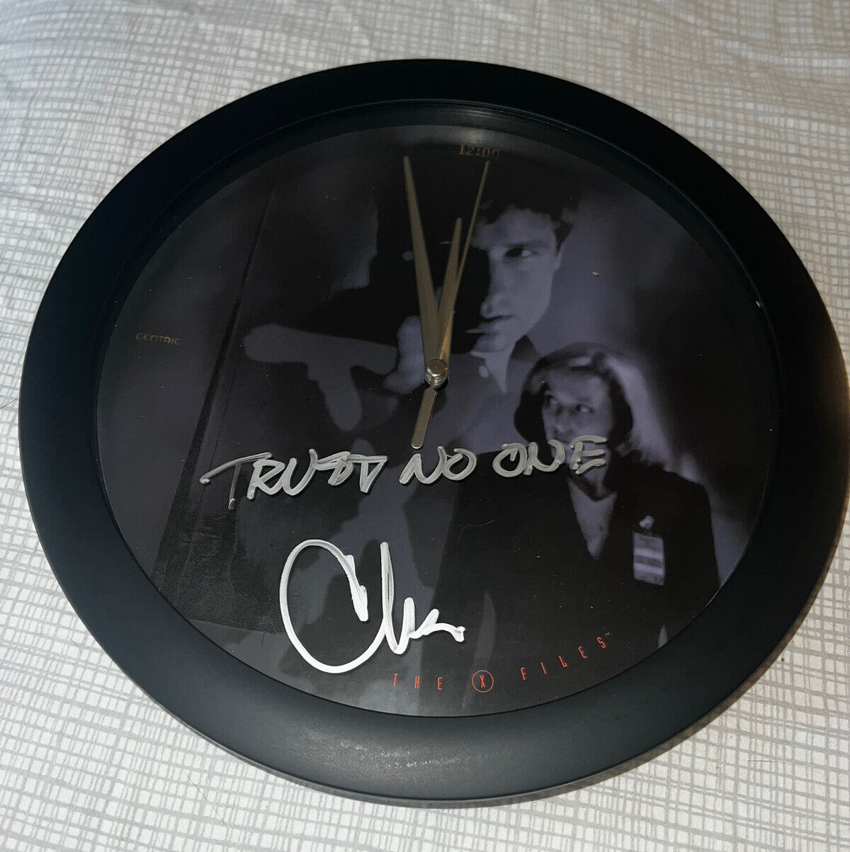 The X-Files Vintage Never User Wall Clock Autographed By Chris Carter