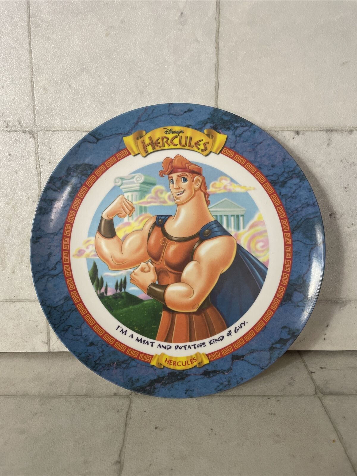 Vintage 1997 McDonalds Melamine Disney\'s Hercules Collector Plate 9”