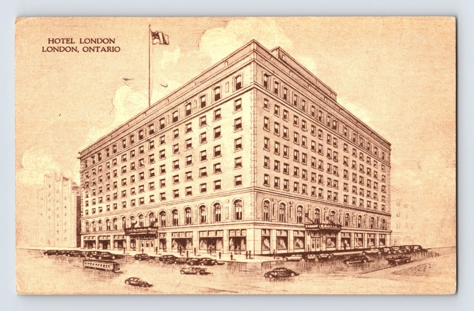 Postcard Ontario London Canada Hotel 1940s Unposted