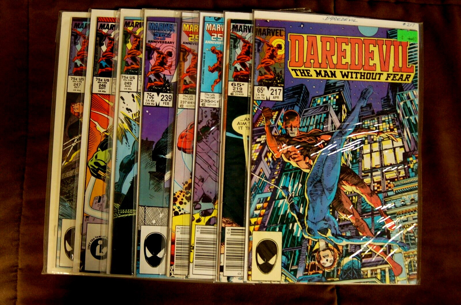 Lot of 8: Marvel Comics Daredevil Run #217-247 Read (2)