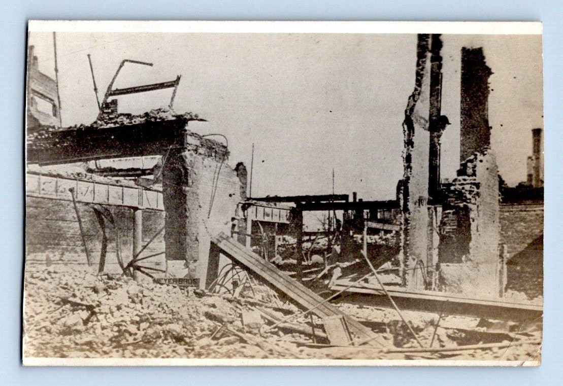 RPPC 1910. LA TIMES BLDG FIRE, BOMBING. POSTCARD DB44