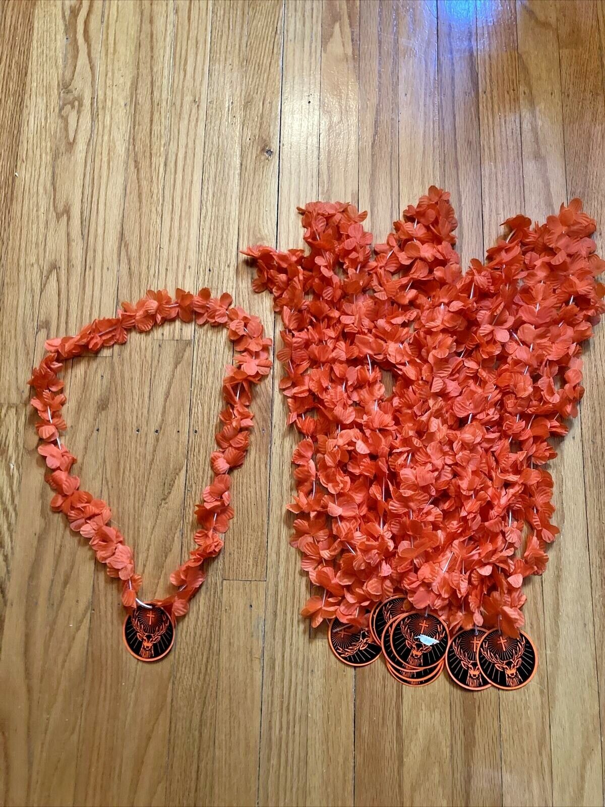 Vintage Jagermeister Orange Leis - Get Leid (Pack of 10 Jager Necklaces)
