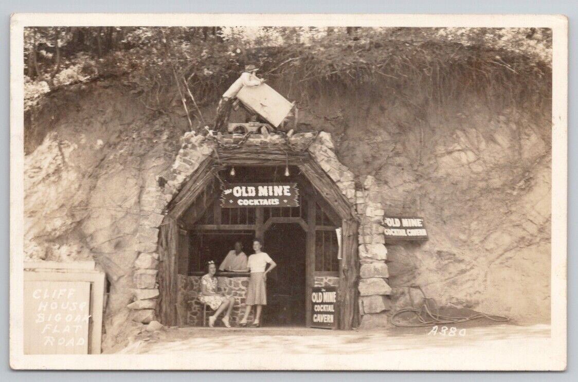 Postcard Cliff House Old Mine Cocktails Real Photo RPPC 1939 Golden Gate Expo