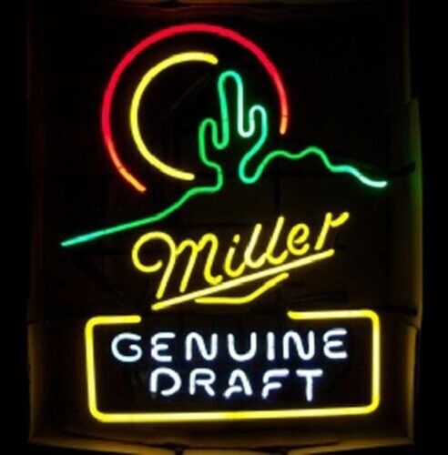 New Miller Genuine Draft Cactus Beer Bar Neon Light Sign 24\