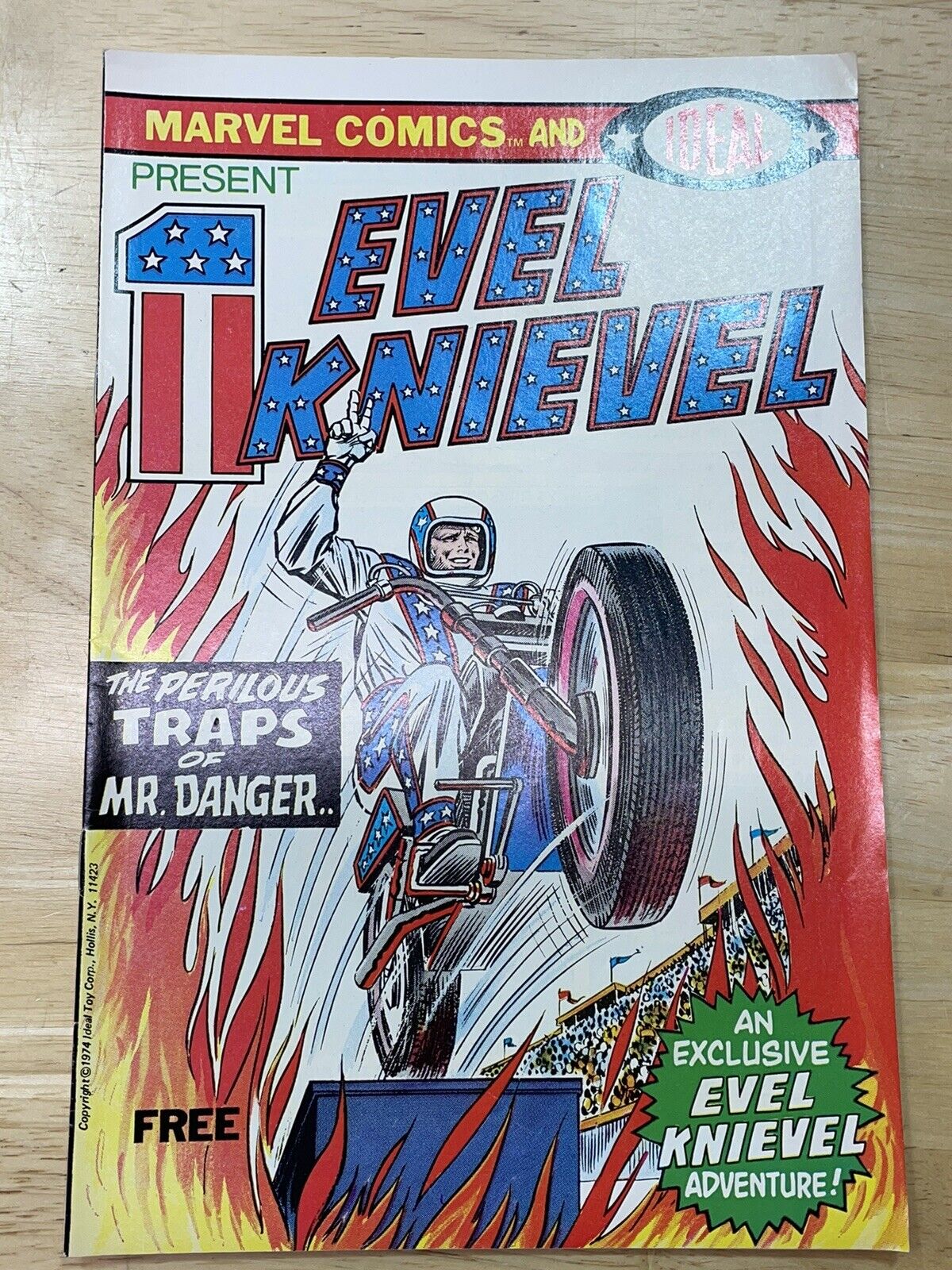 MARVEL COMICS EVEL KNIEVEL #1  PROMOTIONAL COMIC 1974 IDEAL