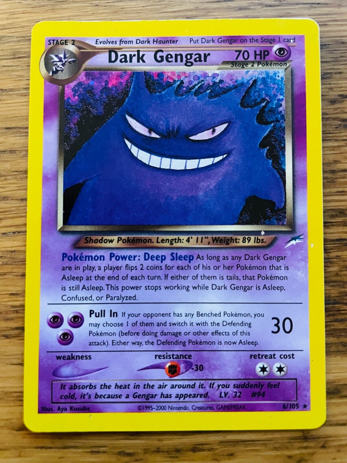Dark Gengar (6/105) Holo Neo Destiny Set Pokemon Card FREE P&P