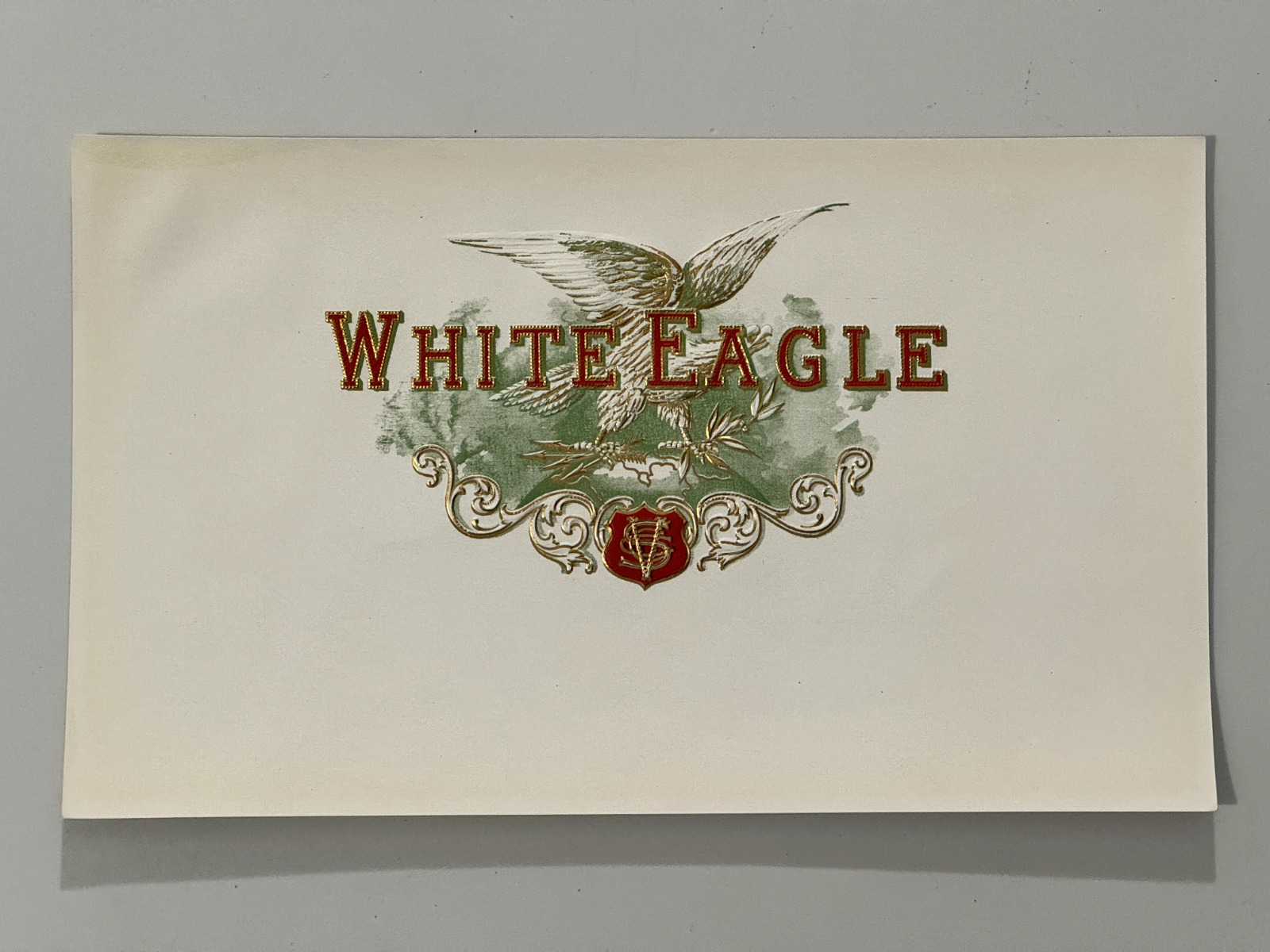 Vintage WHITE EAGLE Cigar Box Label Tobacco excellent 6