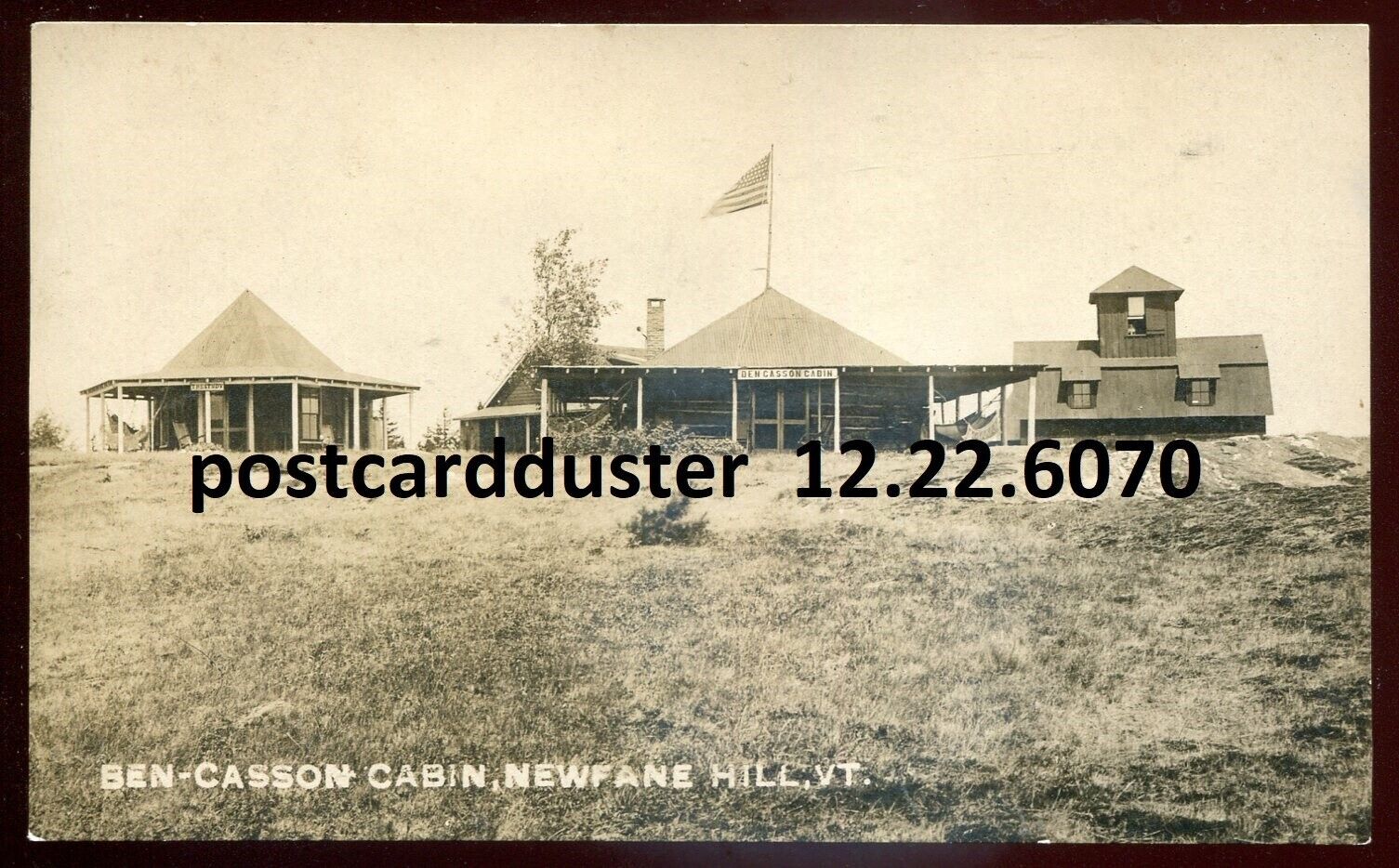 NEWFANE HILL Vermont 1920 Ben Casson Cabins. Real Photo Postcard