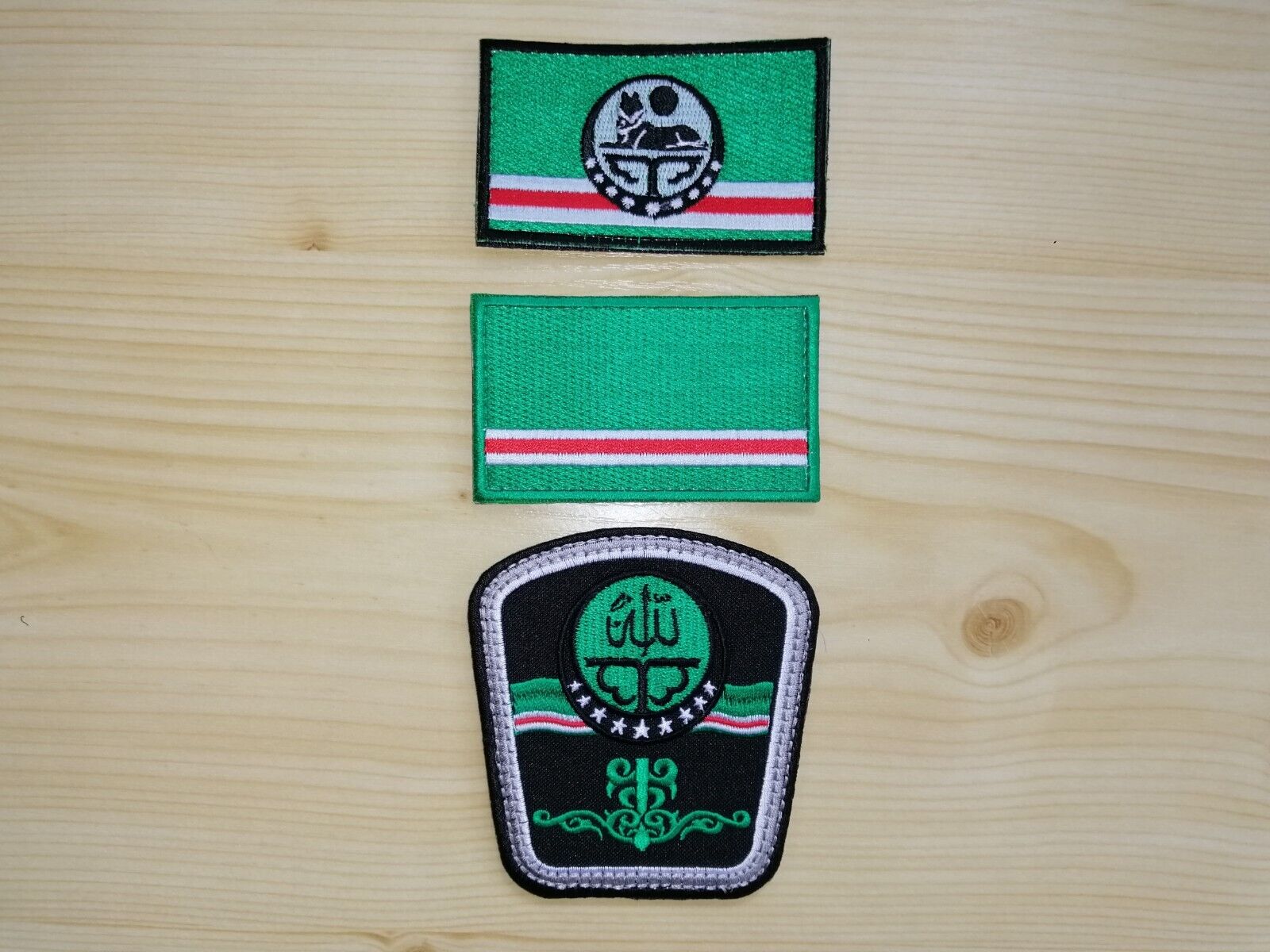 Chechen Republic of Ichkeria set of three embroidered patches UKRAINE PATCH