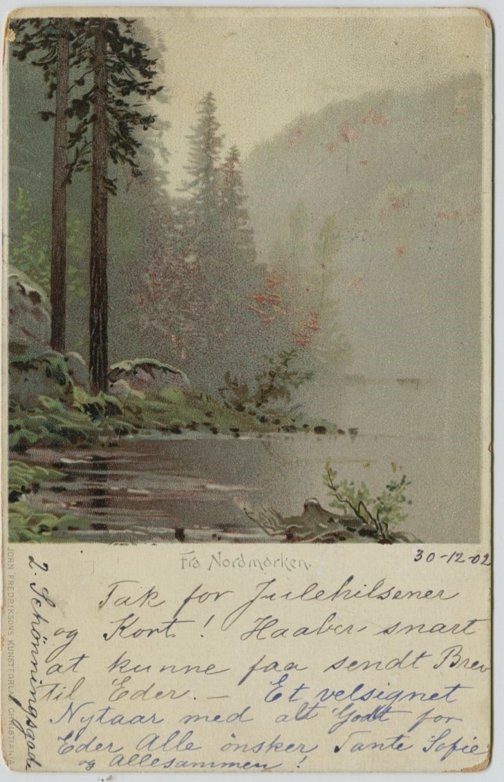 Early  1902  Fra Nordmarken Norway Postcard