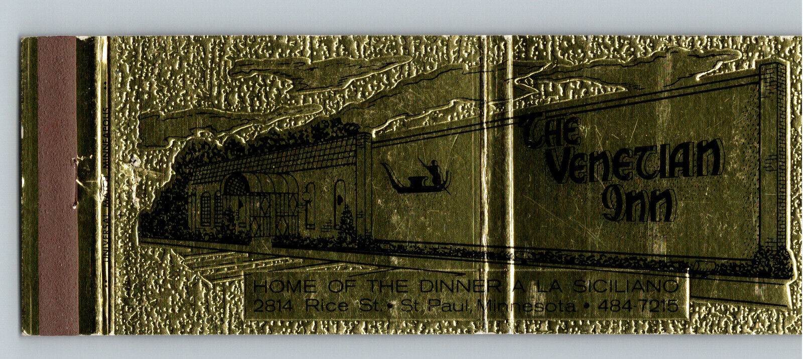 The Venetian Inn St. Paul Minnesota Vintage Matchcover