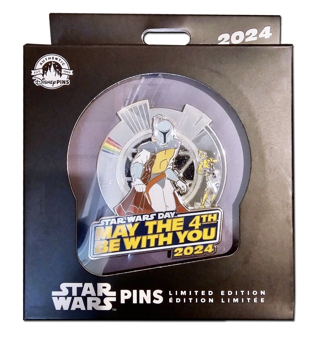 Disney May The 4th Be With You Boba Fett Mini Jumbo Pin Star Wars Day 2024