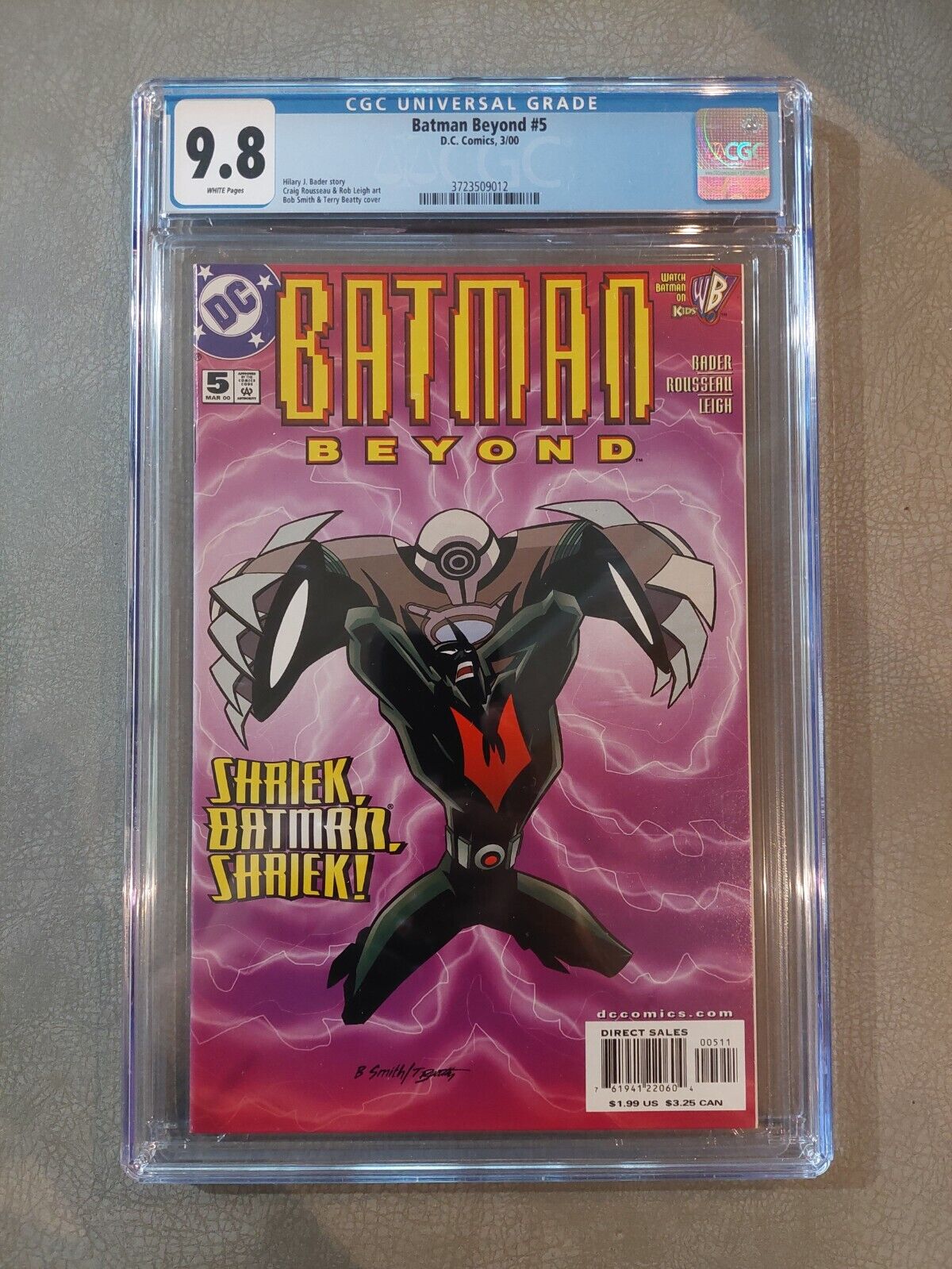 Batman Beyond #5 CGC 9.8 WHITE Pages 2000