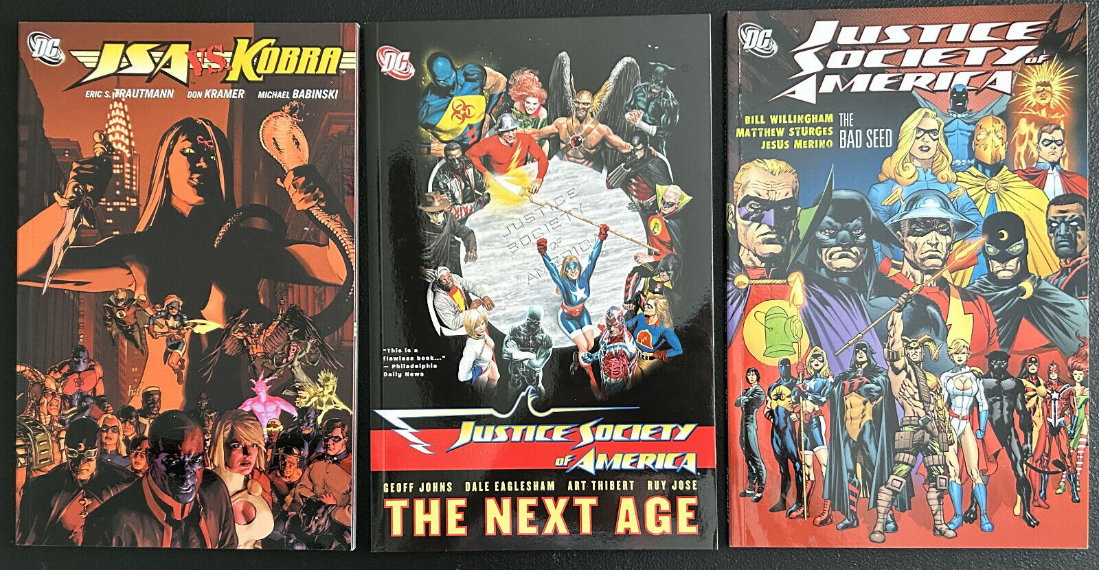 Justice Society of America JSA Graphic Novels TPB Lot 3 Bad Seed Next Age Kobra