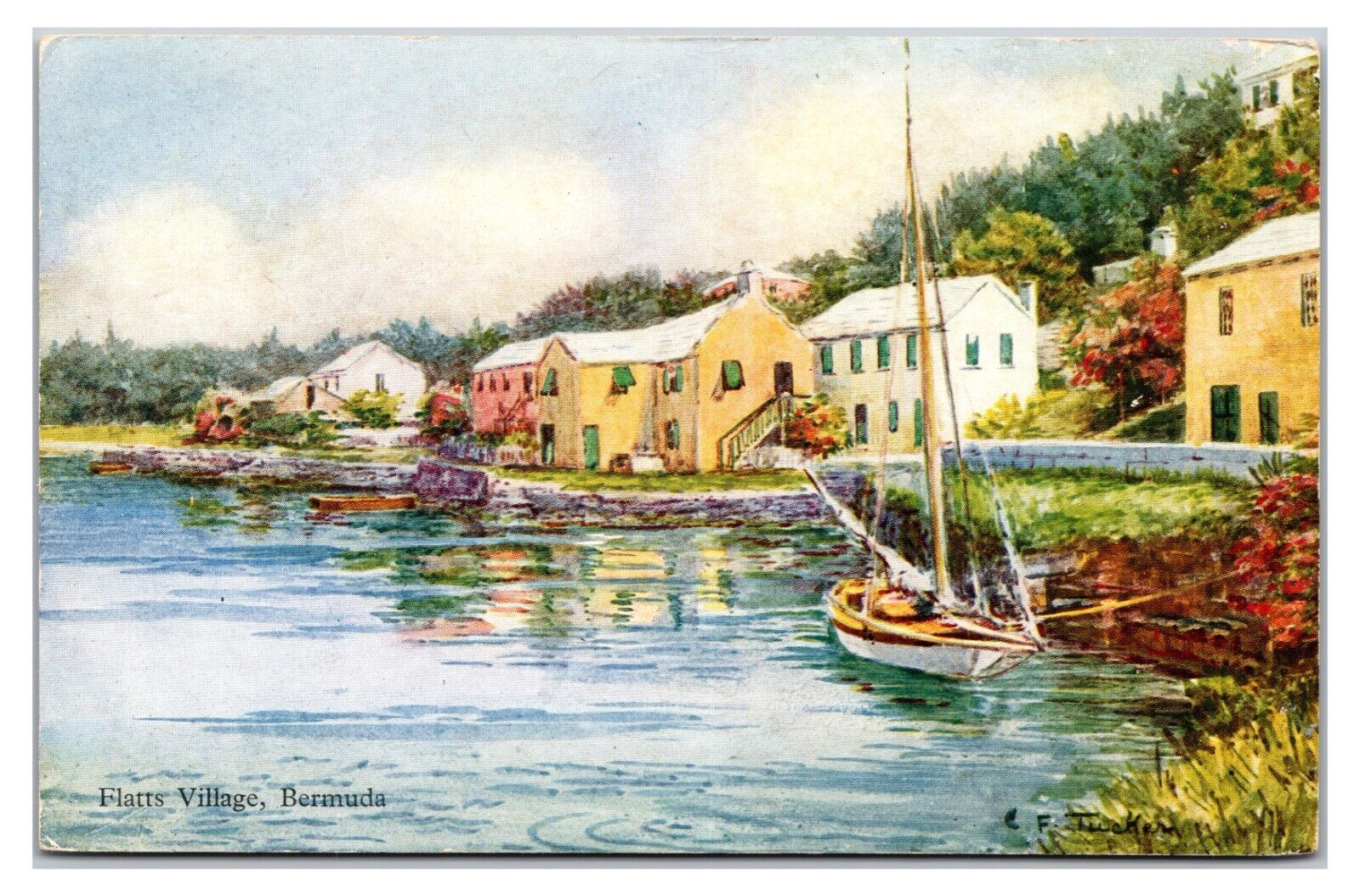 Vintage 1910s - Flatts Village, Bermuda Postcard (UnPosted)