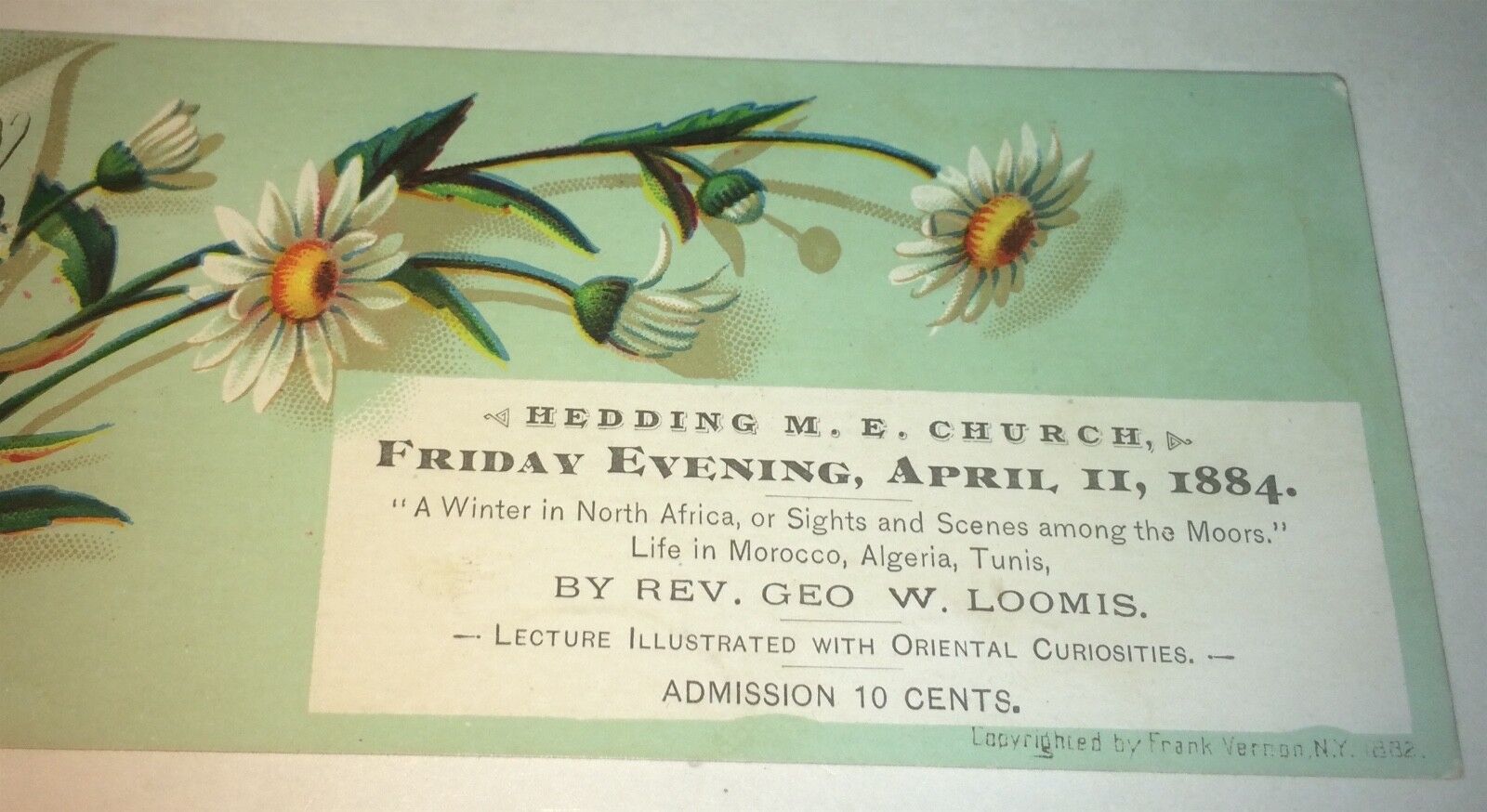 Rare Antique Victorian American Rev. George Loomis Maine Advertising Trade Card