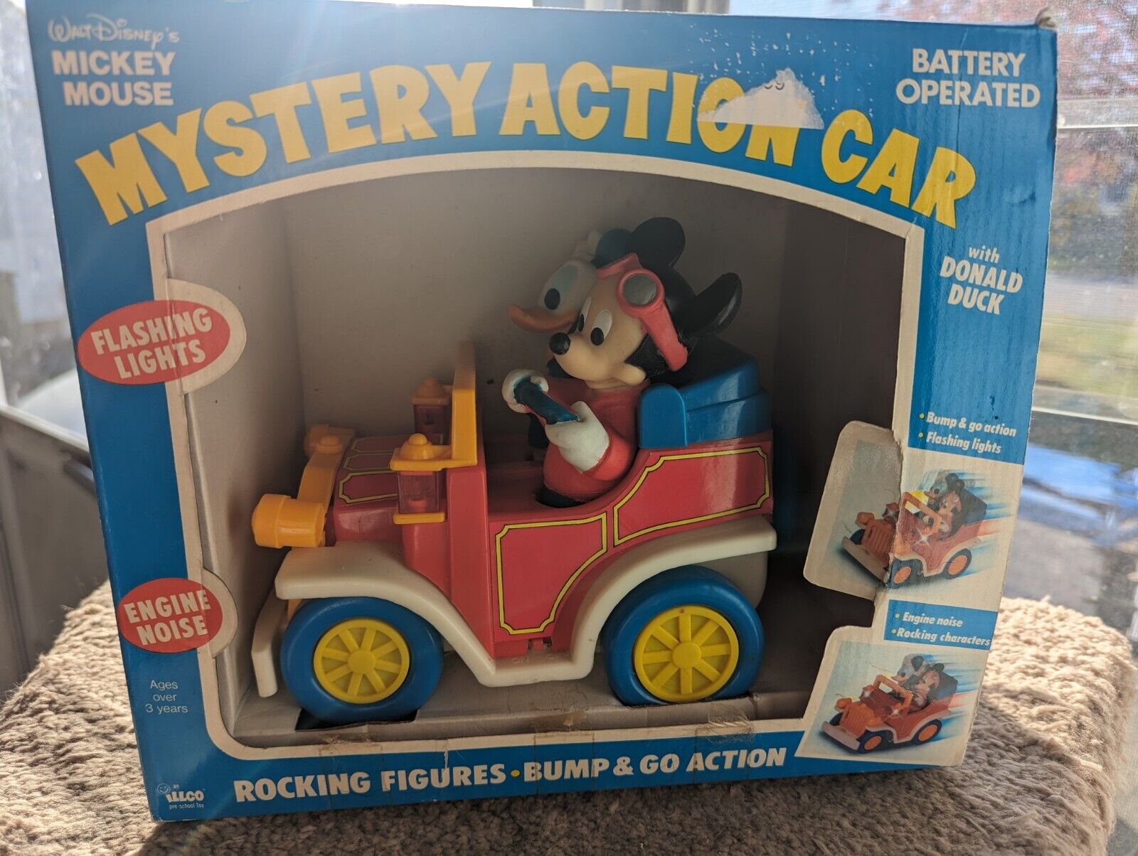 Vintage Mickey Mouse Mystery Action Car NIB