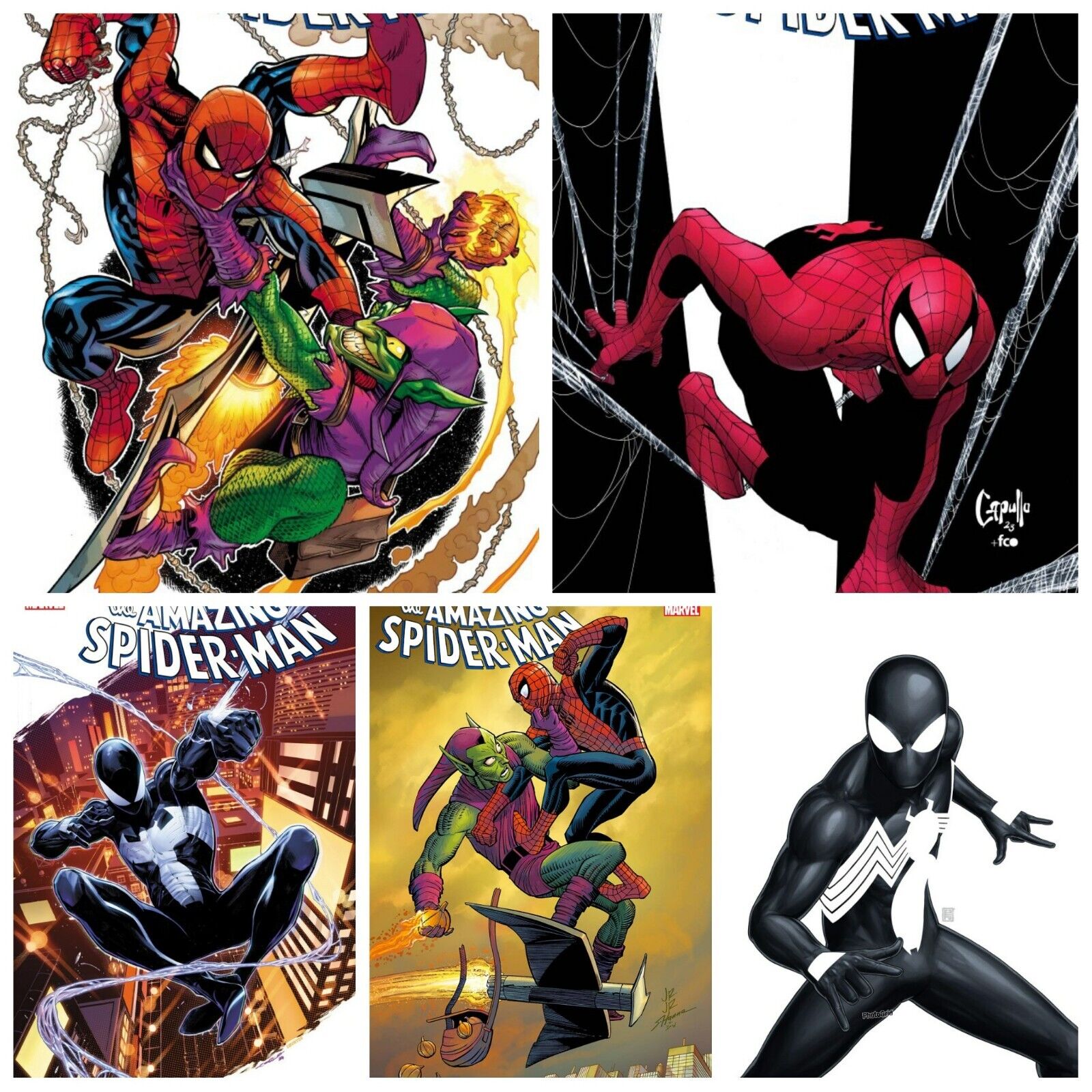 Amazing Spider-Man #50 Set Of 5 Romita Capullo Negative Variant PRESALE 5/22