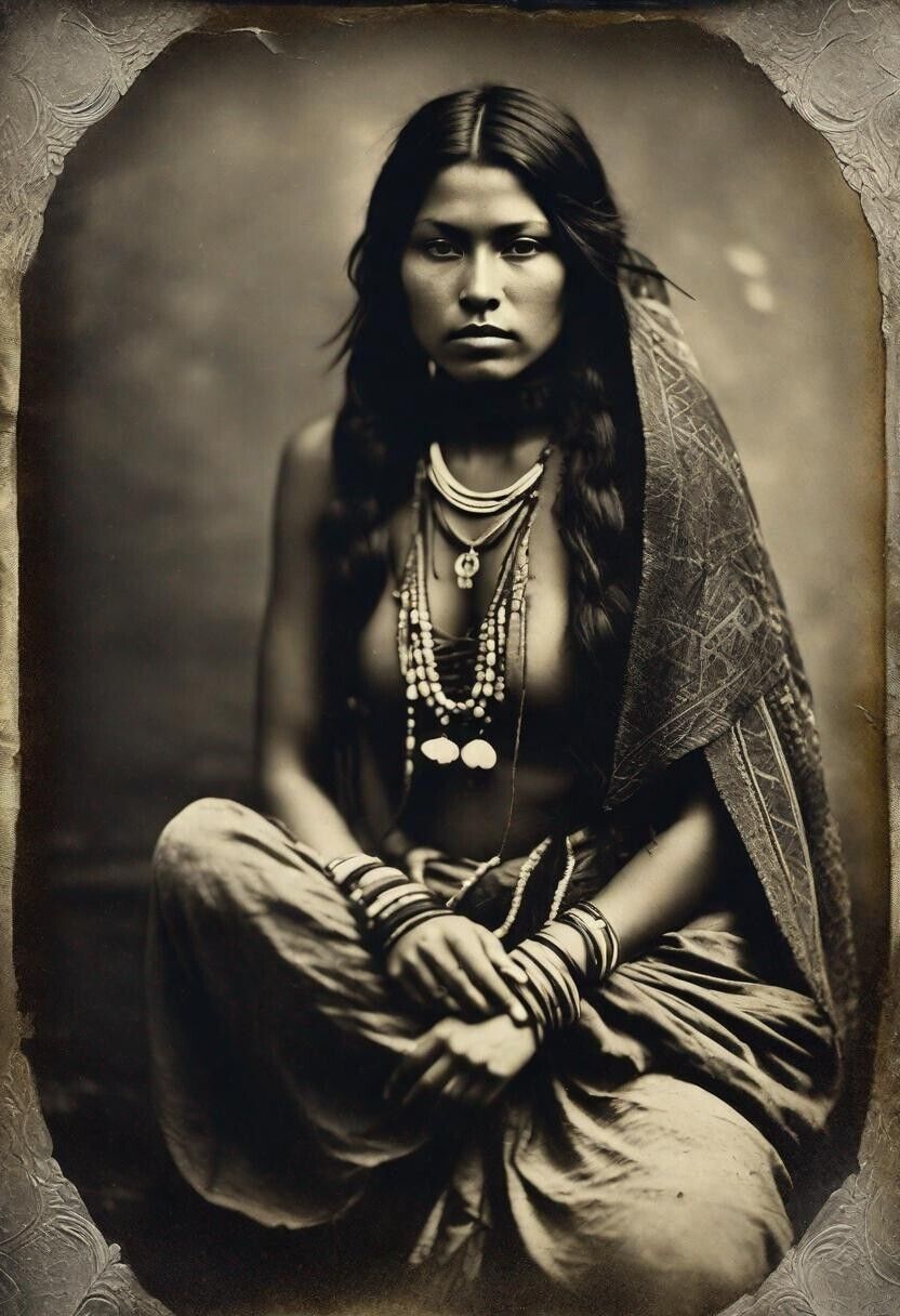 Native American Female Tintype Series C10037RP
