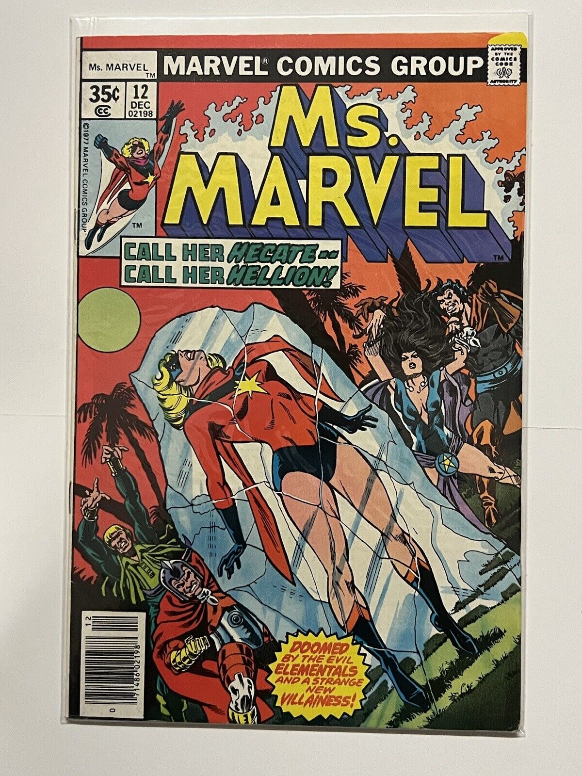 Ms. Marvel #12 (Marvel Comics 1977) Hecate Elementals Living Mummy
