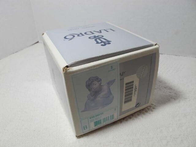 Vtg 1990 LLADRO Angel Thinking Figurine Storage Box 010.04539
