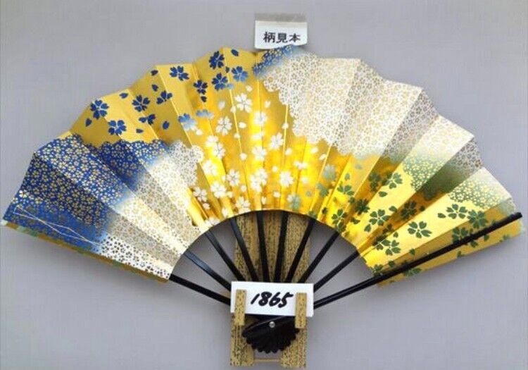 Japanese Folding Fan KYOTO Traditional Sensu Ougi SAKURA Cherry Blossom 1865 F/S