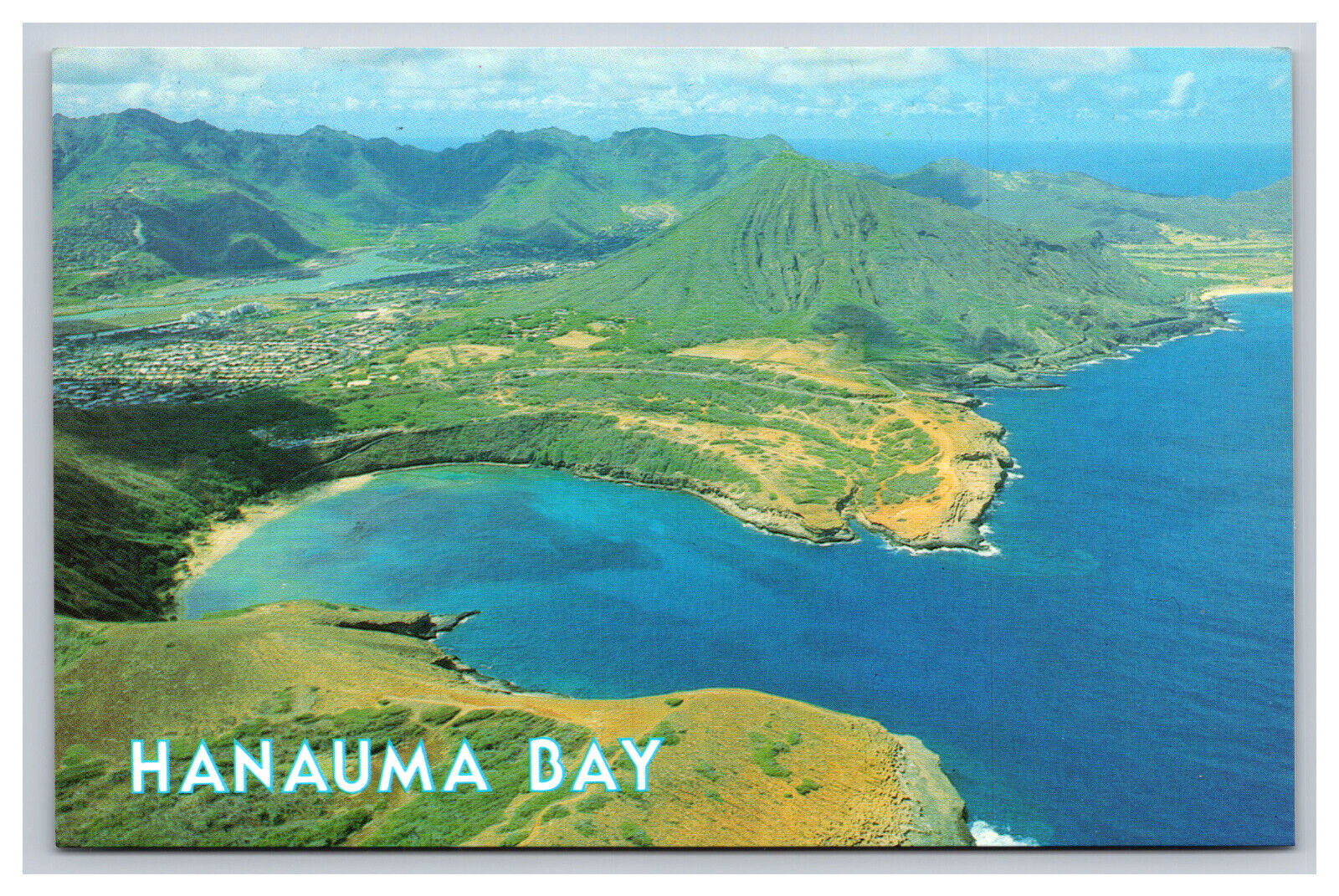 Aerial View Of Hanauma Bay, Oahu Hawaii HI Postcard