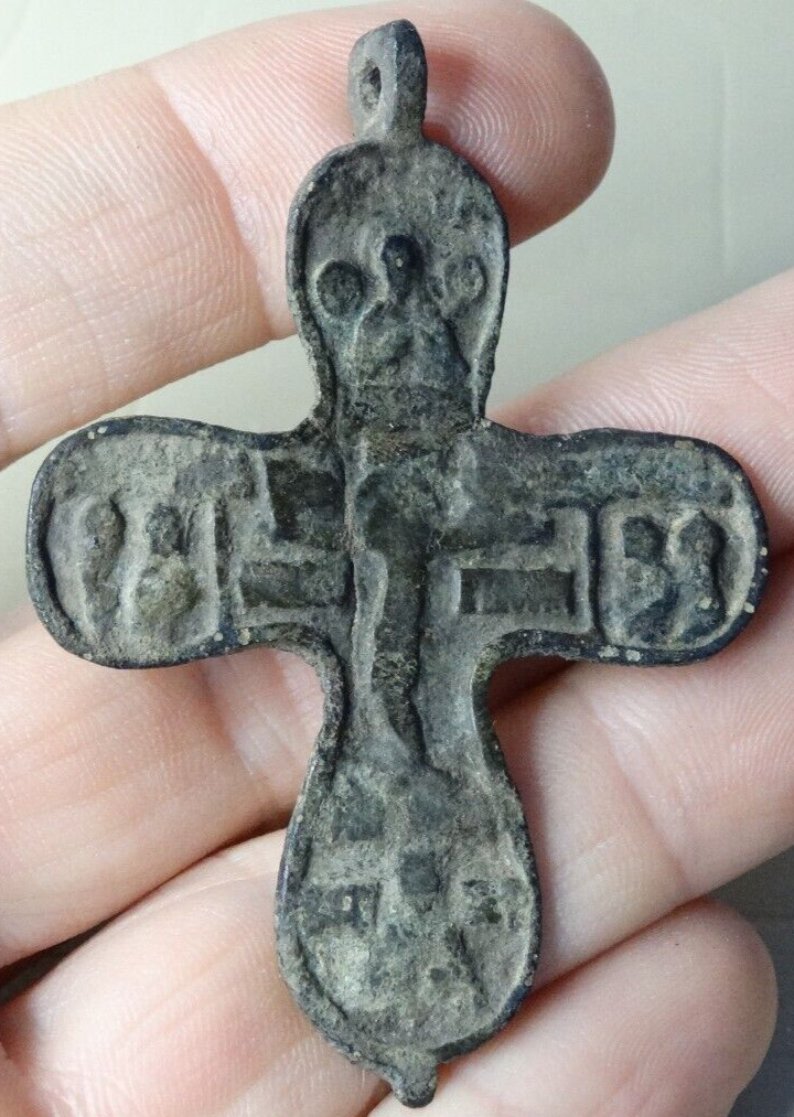 RARE R7 CROSS Cross RUSSIAN orthodox icon antique 15th century 1