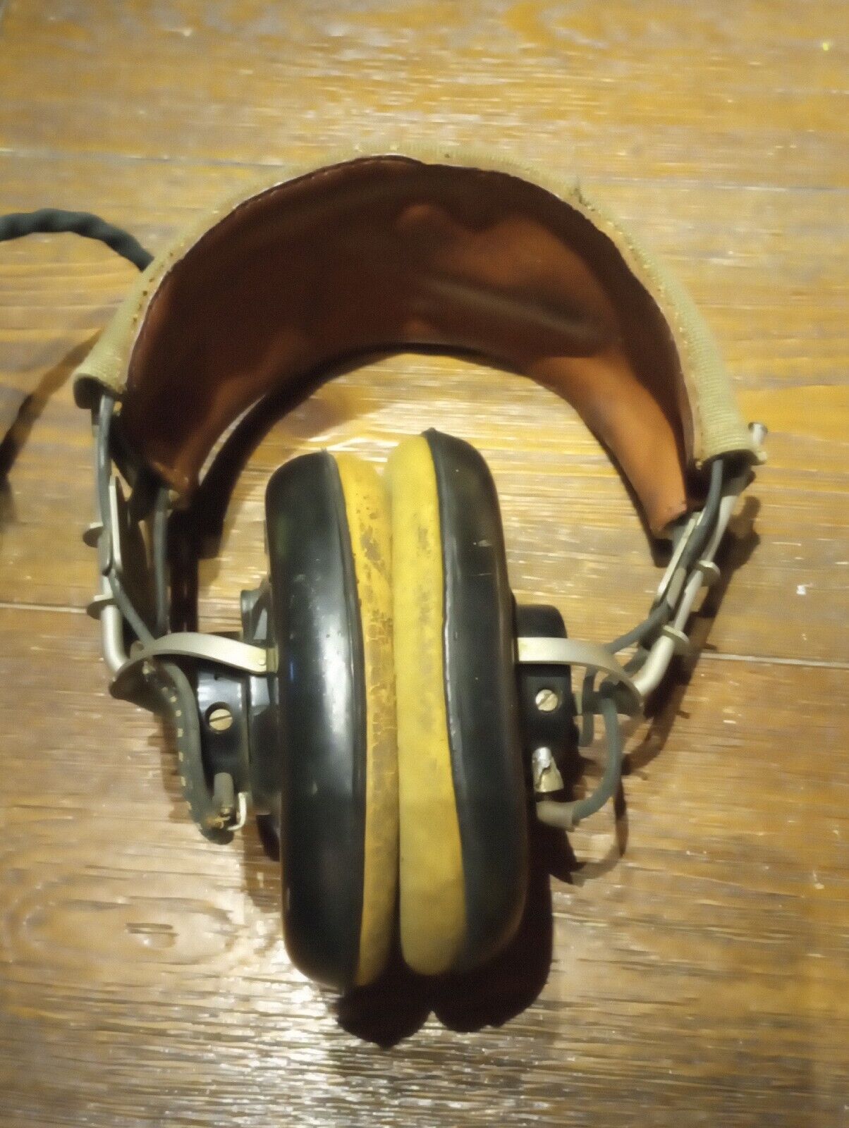 Vtg Western Electric WWII Military Headset Earphones NAF-48490-1 Headphones