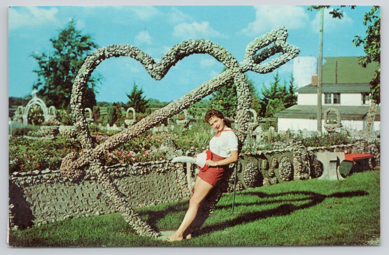 Postcard Rockome Gardens near Arcola Illinois