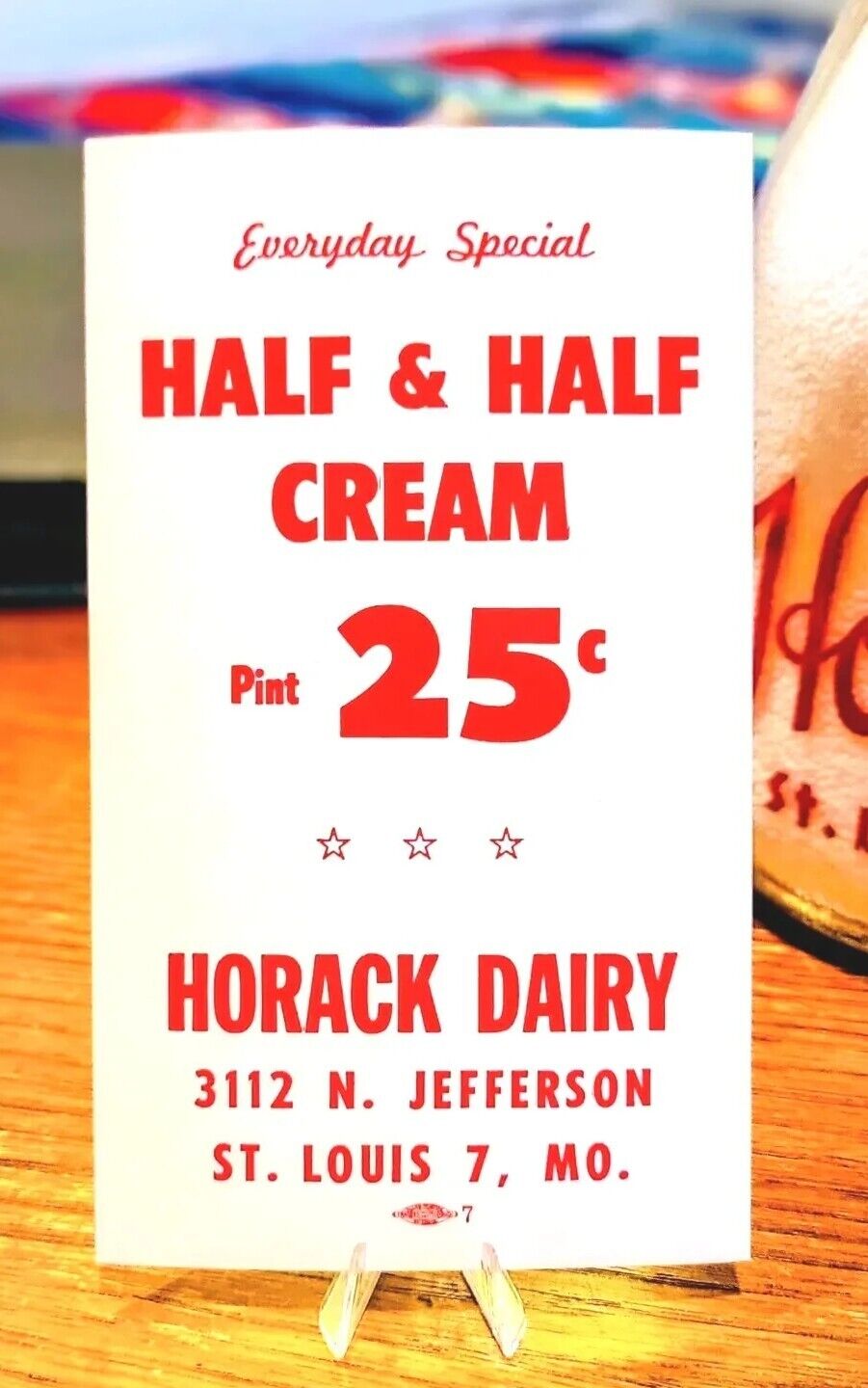 Vintage Print Advertising Ephemera Horack Dairy Company New Old Stock 1950's 