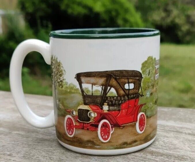 VTG Antique Car Country Setting Coffee Mug/Cup S. Tuck from FIB