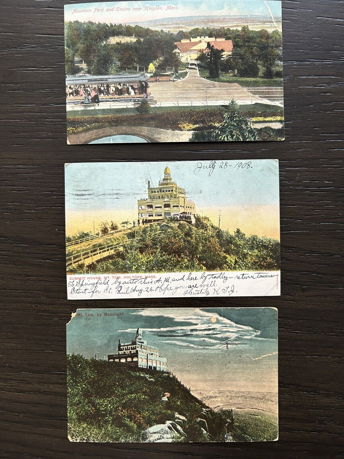 3 Postcards Holyoke Massachusetts 1905s