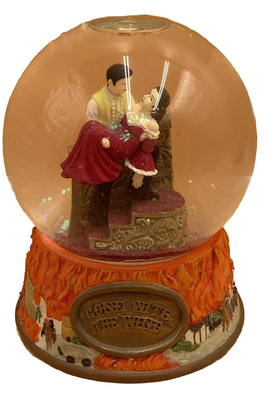Dave Grossman Gone With The Wind Musical Water Globe Music Box Works 1997 