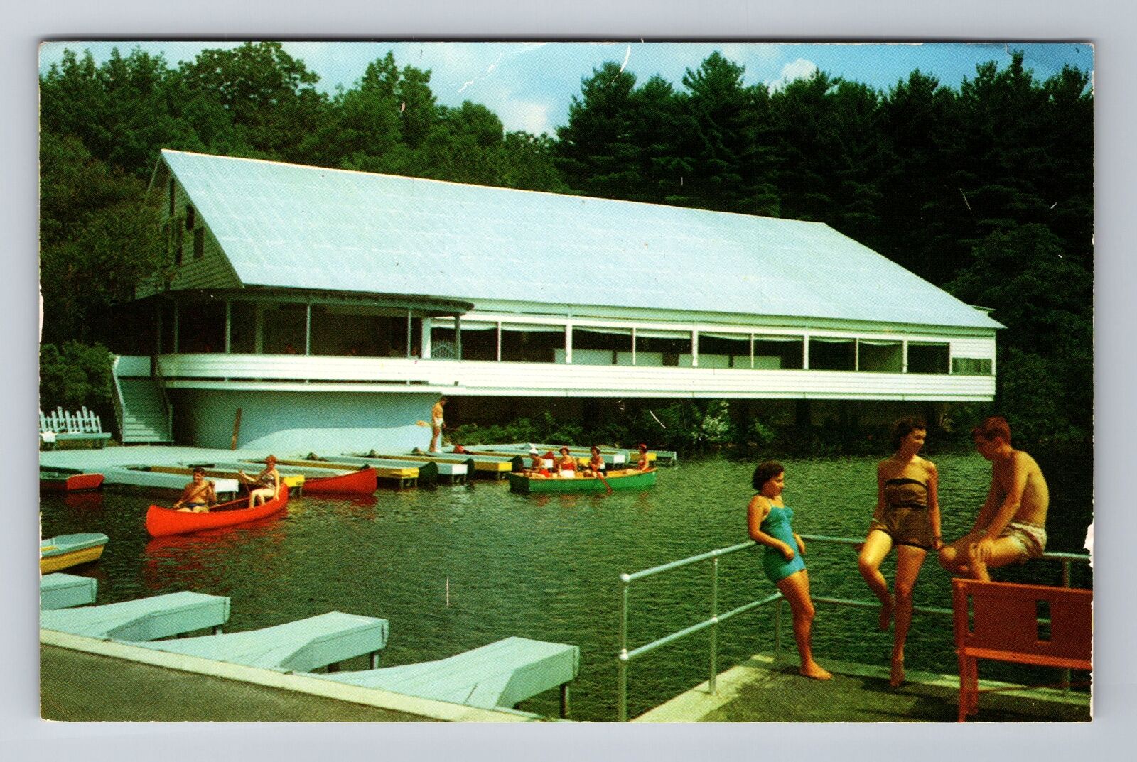 Forest Park PA- Pennsylvania, Canoeing And Boating Unity House, Vintage Postcard