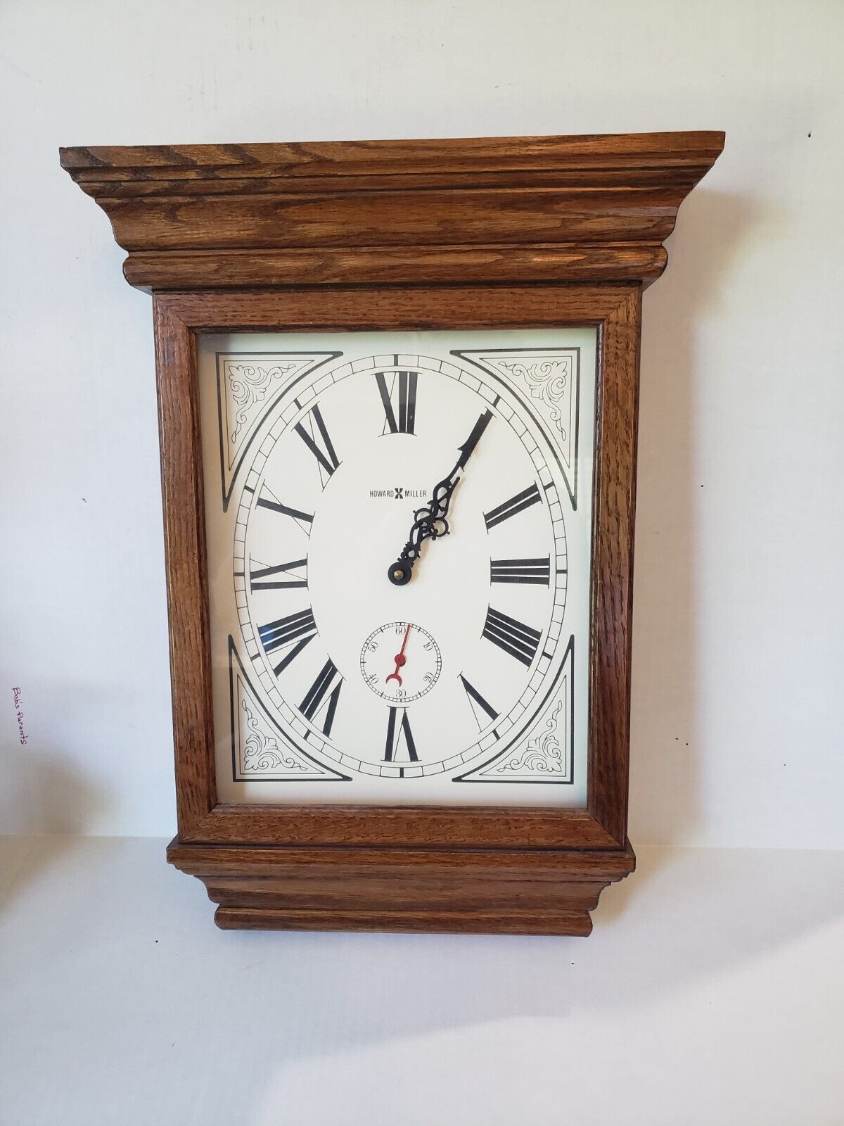 Howard Miller Model 613-239 Quartz Wooden Wall Clock Brown  19” Tall